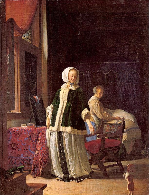 MIERIS, Frans van, the Elder A Young Woman in the Morning Spain oil painting art